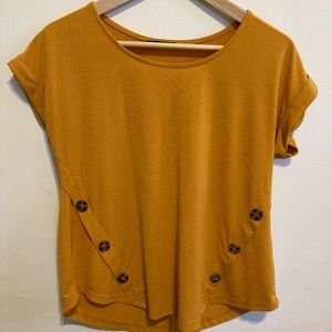 Mustard Blouse with buttons